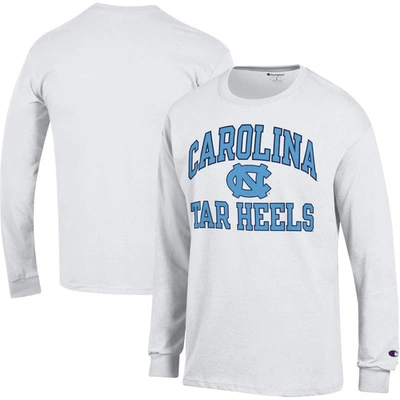 Champion White North Carolina Tar Heels High Motor Long Sleeve T-shirt