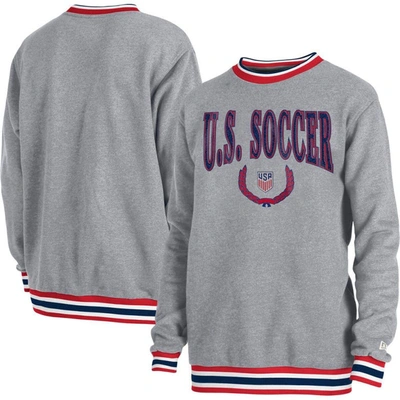 New Era Gray Usmnt Throwback Sweatshirt