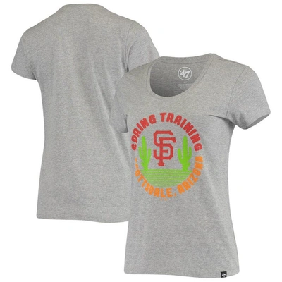47 Brand '47 Heathered Gray San Francisco Giants Spring Training Cactus Circle Scoop Neck T-shirt