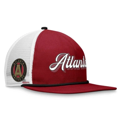 Fanatics Branded Garnet/white Atlanta United Fc True Classic Golf Snapback Hat In Garnet,white