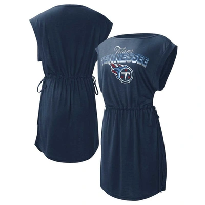 G-iii 4her By Carl Banks Navy Tennessee Titans G.o.a.t. Swimsuit Cover-up