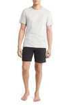 Ugg Darian Lounge T-shirt & Shorts Set In Grey Heather / Black