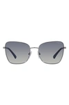 Vogue 56mm Gradient Butterfly Sunglasses In Gunmetal