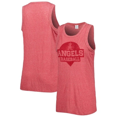 Soft As A Grape Red Los Angeles Angels Tri-blend Tank Top