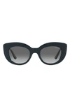 Vogue 49mm Gradient Butterfly Sunglasses In Black/ Gradient Grey