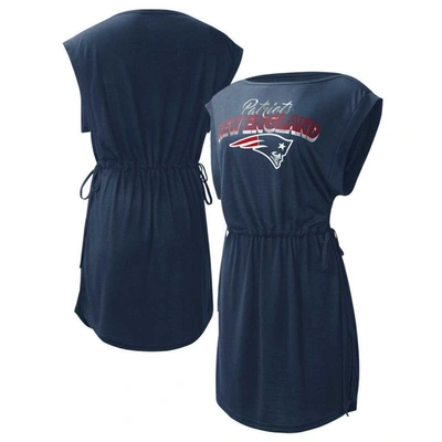 G-iii 4her By Carl Banks Navy New England Patriots G.o.a.t. Swimsuit Cover-up