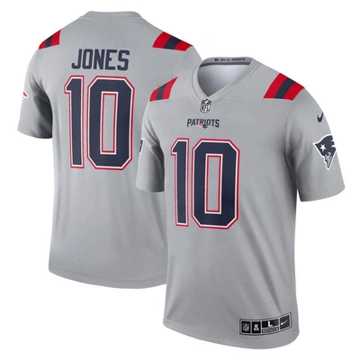 Nike Mac Jones Gray New England Patriots Inverted Legend Jersey