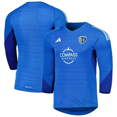 Adidas Originals Adidas Blue Sporting Kansas City 2023 Goalkeeper Long Sleeve Replica Jersey