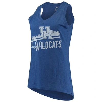 Pressbox Royal Kentucky Wildcats Ferris Melange V-neck Tank Top