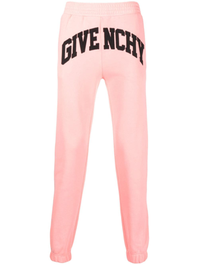 Givenchy Varsity Logo Slim Fit Joggers In Coral