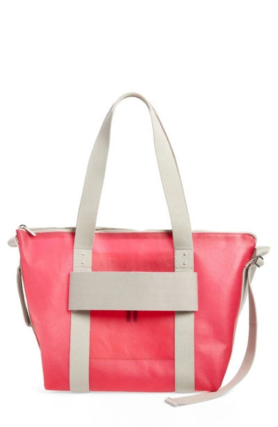 Rick Owens Trolley Leather Tote Bag In Pink