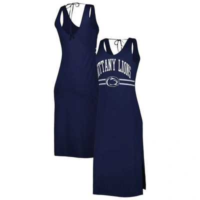 G-iii 4her By Carl Banks Navy Penn State Nittany Lions Training V-neck Maxi Dress