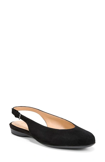 Naturalizer Primo Slingback Flat In Black Suede ModeSens
