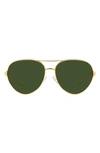 Tory Burch 58mm Pilot Sunglasses In Gold