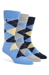Polo Ralph Lauren 3-pack Argyle Socks In Sftbl