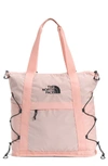 The North Face Borealis Tote In Evening Sand Pink/grey