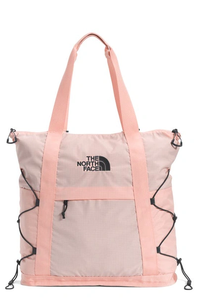 The North Face Borealis Tote In Evening Sand Pink/grey