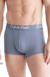 Calvin Klein Ultra-soft Modern 3-pack Stretch Modal Trunks In Blue/ Grey
