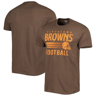 47 ' Brown Cleveland Browns Wordmark Rider Franklin T-shirt