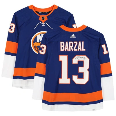 Fanatics Authentic Mathew Barzal New York Islanders Autographed Blue Adidas Authentic Jersey