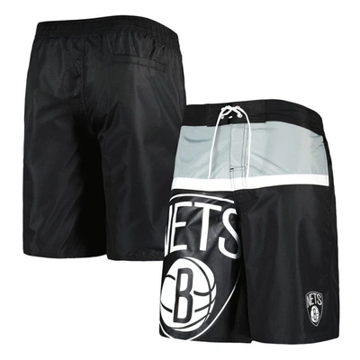 G-iii Sports By Carl Banks Black Brooklyn Nets Sea Wind Swim Trunks