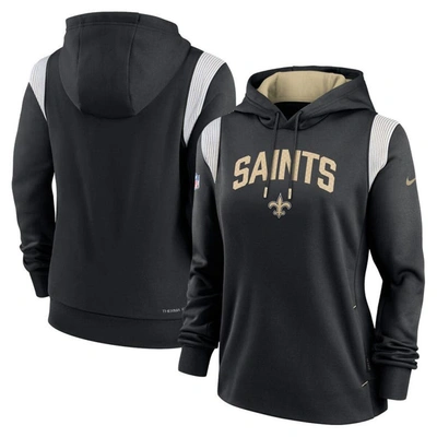 Nike Black New Orleans Saints Sideline Stack Performance Pullover Hoodie