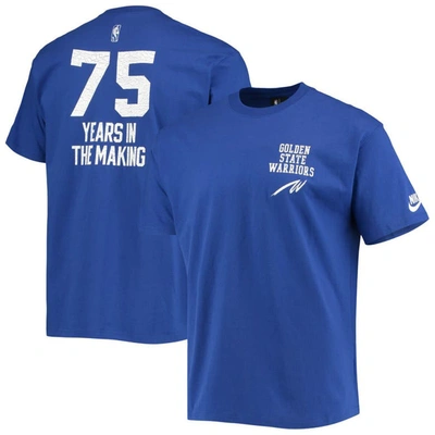 Nike Royal Golden State Warriors 2021/22 Classic Edition Warriors Origins Courtside T-shirt