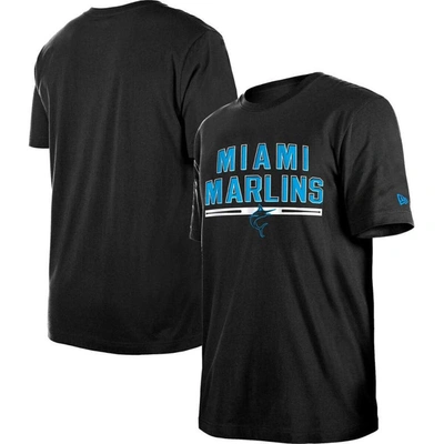 New Era Black Miami Marlins Batting Practice T-shirt