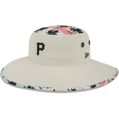 New Era Men's  Natural Pittsburgh Pirates Retro Beachin' Bucket Hat