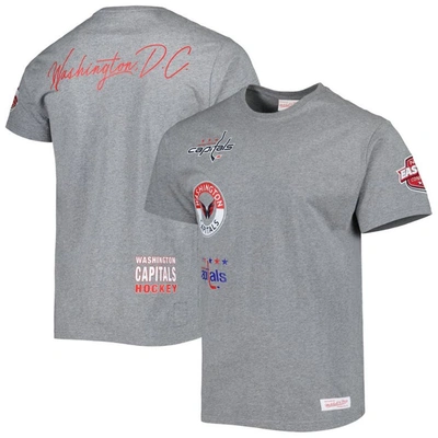 Mitchell & Ness Men's  Heather Gray Washington Capitals City Collection T-shirt