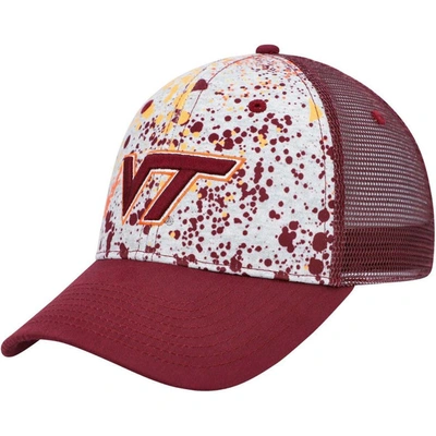 Colosseum Men's  Gray, Maroon Virginia Tech Hokies Love Fern Trucker Snapback Hat In Gray,maroon