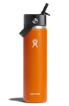 Hydro Flask 24-ounce Wide Mouth Water Bottle With Straw Lid In Mesa