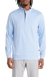 Swannies Mckinnon Golf Quarter Zip Top In Periwinkle Heather