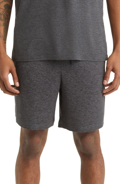 Barefoot Dreams Butterchic Knit Heavy Shorts In Heather Carbon