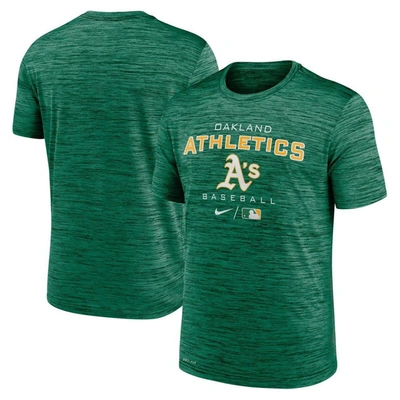 Nike Green Oakland Athletics Authentic Collection Velocity Practice Performance T-shirt