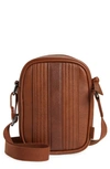 Ted Baker Ever Striped Flight Bag In Tan