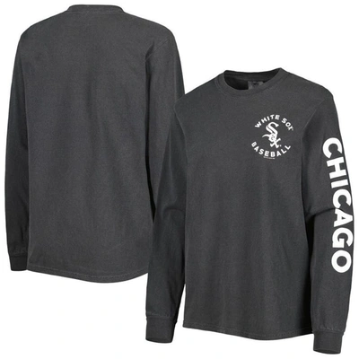 Soft As A Grape Black Chicago White Sox Team Pigment Dye Long Sleeve T-shirt