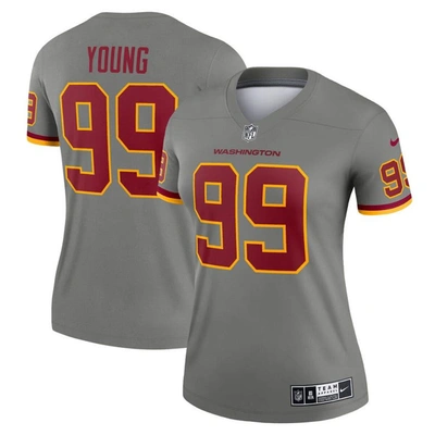 Nike Chase Young Gray Washington Football Team Inverted Legend Jersey