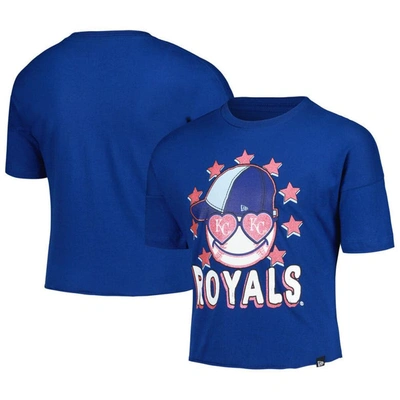 New Era Kids' Girls Youth  Royal Kansas City Royals Team Half Sleeve T-shirt