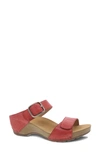 Dansko Tanya Slide Sandal In Coral Milled Burnished