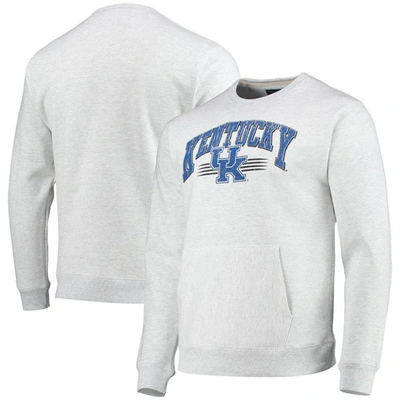 League Collegiate Wear Heathered Grey Kentucky Wildcats Upperclassman Pocket Pullover Sweatshirt