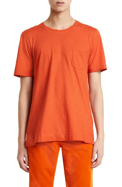 Massimo Alba Panarea Pocket T-shirt In Orange