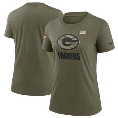 Nike Olive Green Bay Packers 2021 Salute To Service T-shirt