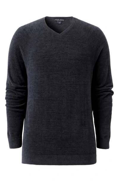 Barefoot Dreams Men's Cozychic Ultra Lite V-neck Sweater In Carbon