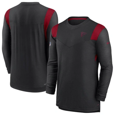 Nike Black Atlanta Falcons Sideline Tonal Logo Performance Player Long Sleeve T-shirt