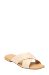 Nisolo Cross Strap Slide Sandal In White