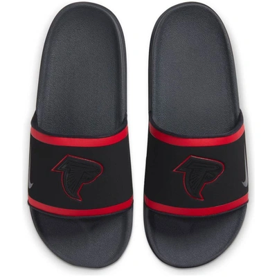 Nike Atlanta Falcons Team Off-court Slide Sandals In Black