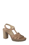 Paul Green Raven Platform Sandal In Desert Light Nappa