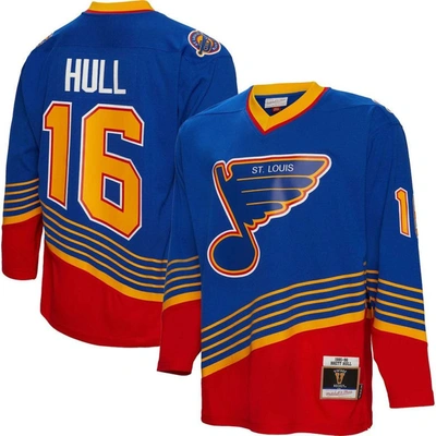Mitchell & Ness Brett Hull Blue St. Louis Blues  1995/96 Blue Line Player Jersey
