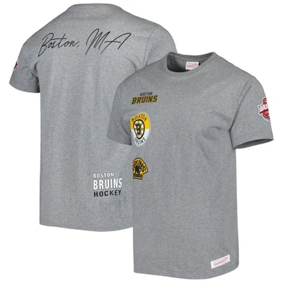 Mitchell & Ness Men's  Heather Gray Boston Bruins City Collection T-shirt